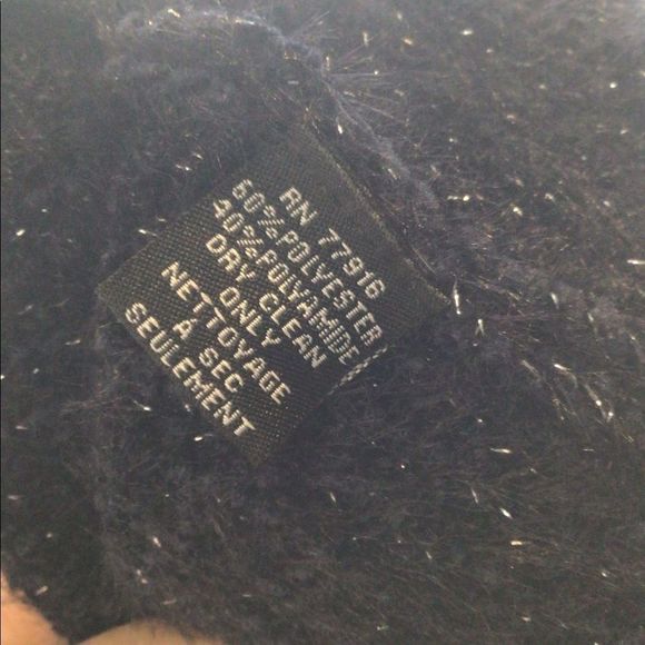 Pilcro & the Letterpress Navy Blue & Metallic Silver Cardigan One Size Fits Most - Picture 9 of 9